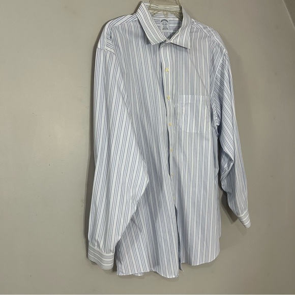 BROOKS BROTHERS REGENT COTTON ORIGINAL POLO Blue Business Striped Button Down - Picture 5 of 10